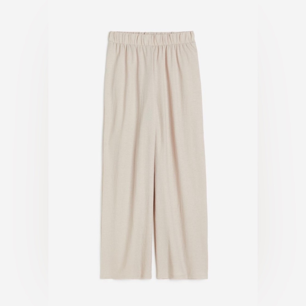 Wide leg pull-on pants